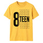 Trendy Stacked Eighteen Graphic 18 Birthday Unisex T-Shirt