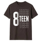 Trendy Stacked Eighteen Graphic 18 Birthday Unisex T-Shirt