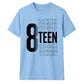 Trendy Stacked Eighteen Graphic 18 Birthday Unisex T-Shirt