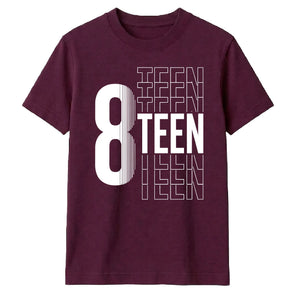 Trendy Stacked Eighteen Graphic 18 Birthday Unisex T-Shirt