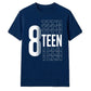 Trendy Stacked Eighteen Graphic 18 Birthday Unisex T-Shirt