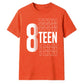 Trendy Stacked Eighteen Graphic 18 Birthday Unisex T-Shirt