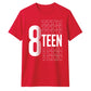 Trendy Stacked Eighteen Graphic 18 Birthday Unisex T-Shirt