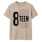 Trendy Stacked Eighteen Graphic 18 Birthday Unisex T-Shirt