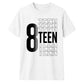 Trendy Stacked Eighteen Graphic 18 Birthday Unisex T-Shirt