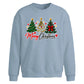 Triple festive tree script Christmas Oversized Sweatshirt