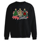 Triple festive tree script Christmas Oversized Sweatshirt