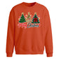 Triple festive tree script Christmas Oversized Sweatshirt