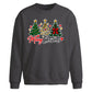 Triple festive tree script Christmas Oversized Sweatshirt