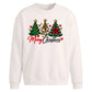 Triple festive tree script Christmas Oversized Sweatshirt