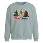 Triple festive tree script Christmas Oversized Sweatshirt