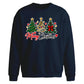 Triple festive tree script Christmas Oversized Sweatshirt