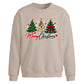 Triple festive tree script Christmas Oversized Sweatshirt