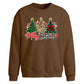 Triple festive tree script Christmas Oversized Sweatshirt