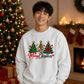 Triple festive tree script Christmas Oversized Sweatshirt