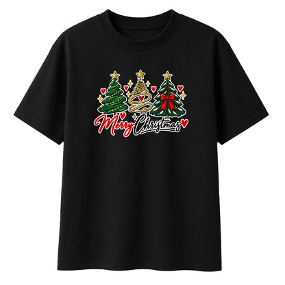 Triple styled holiday pine tree Christmas Oversized T-Shirt