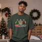 Triple styled holiday pine tree Christmas Oversized T-Shirt