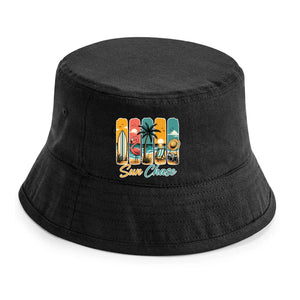 Tropical Sun Chase Flamingo Graphic Summer Bucket Hat