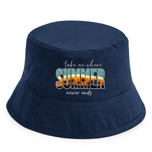 Tropical Sunset Take Me Where Summer Never Ends Summer Kids Hat