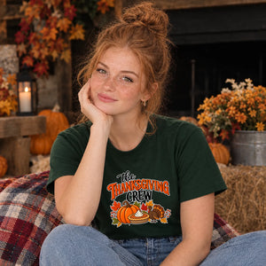 Turkey pumpkin crew top print Thanksgiving Unisex T-Shirt