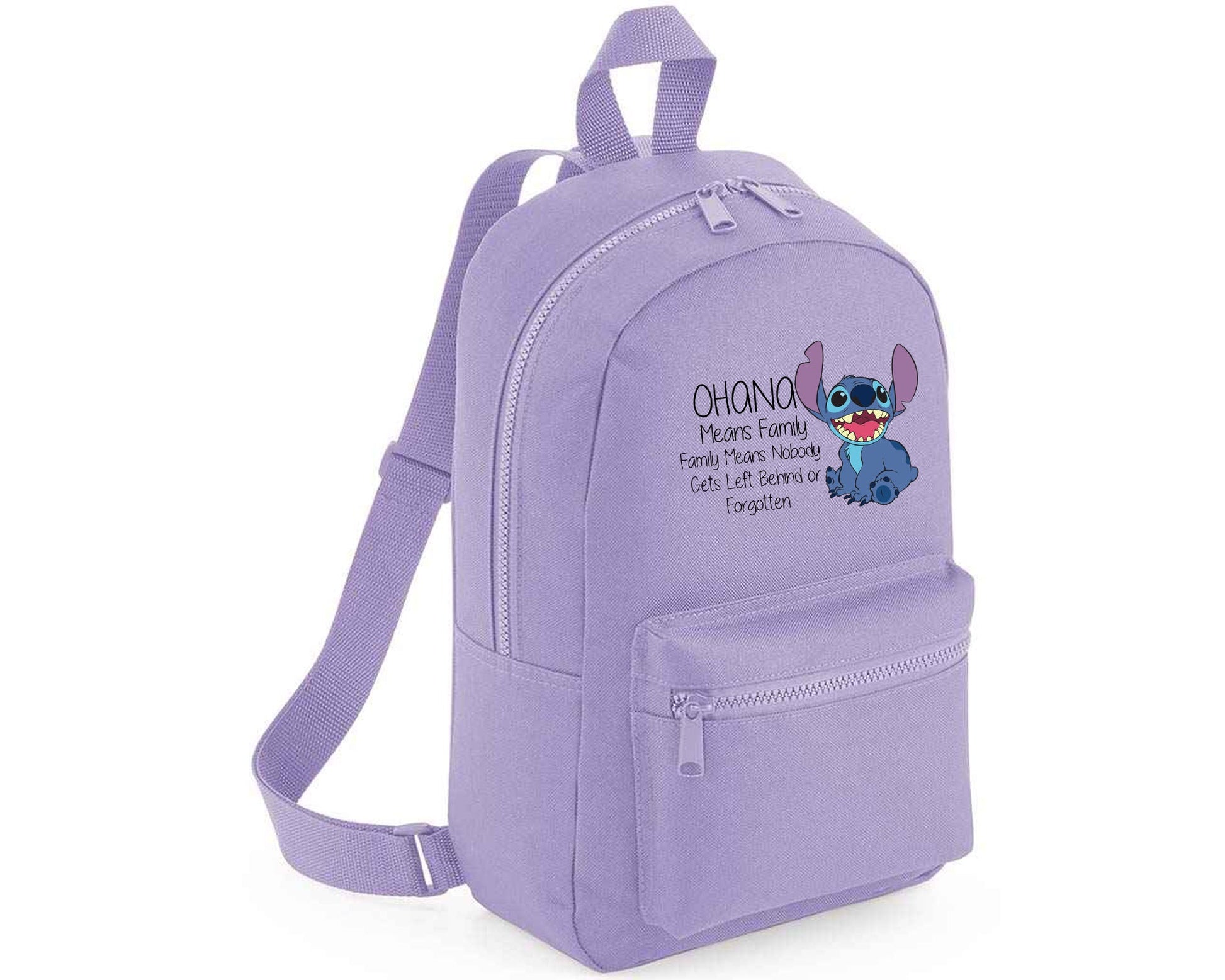 Stitch Bag, Cute Funny Quote Design Bagpack, Lilo & Stitch Lovers Gift For Kids & Teens, 600D Polyester Bag M8405