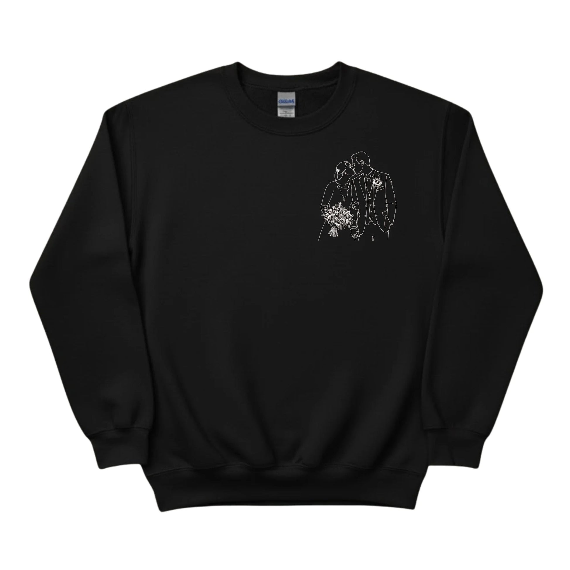 A Promise with Love Personalised Image Sketch Printed Sweatshirt - PW420