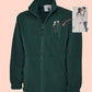 Embroidered Photo Custom Fleece, Outline Portrait from Photo Zip Up Fleece Jacket, Comfort Colors Personalised Fleece, Memorial Photo Gift