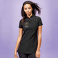 Personalised Embroidered Ladies Beauty Tunic, YOUR LOGO or WRITING Salon Beauty Blossom Tunic for Hairdresser, Salon Beautician Nails Lashes
