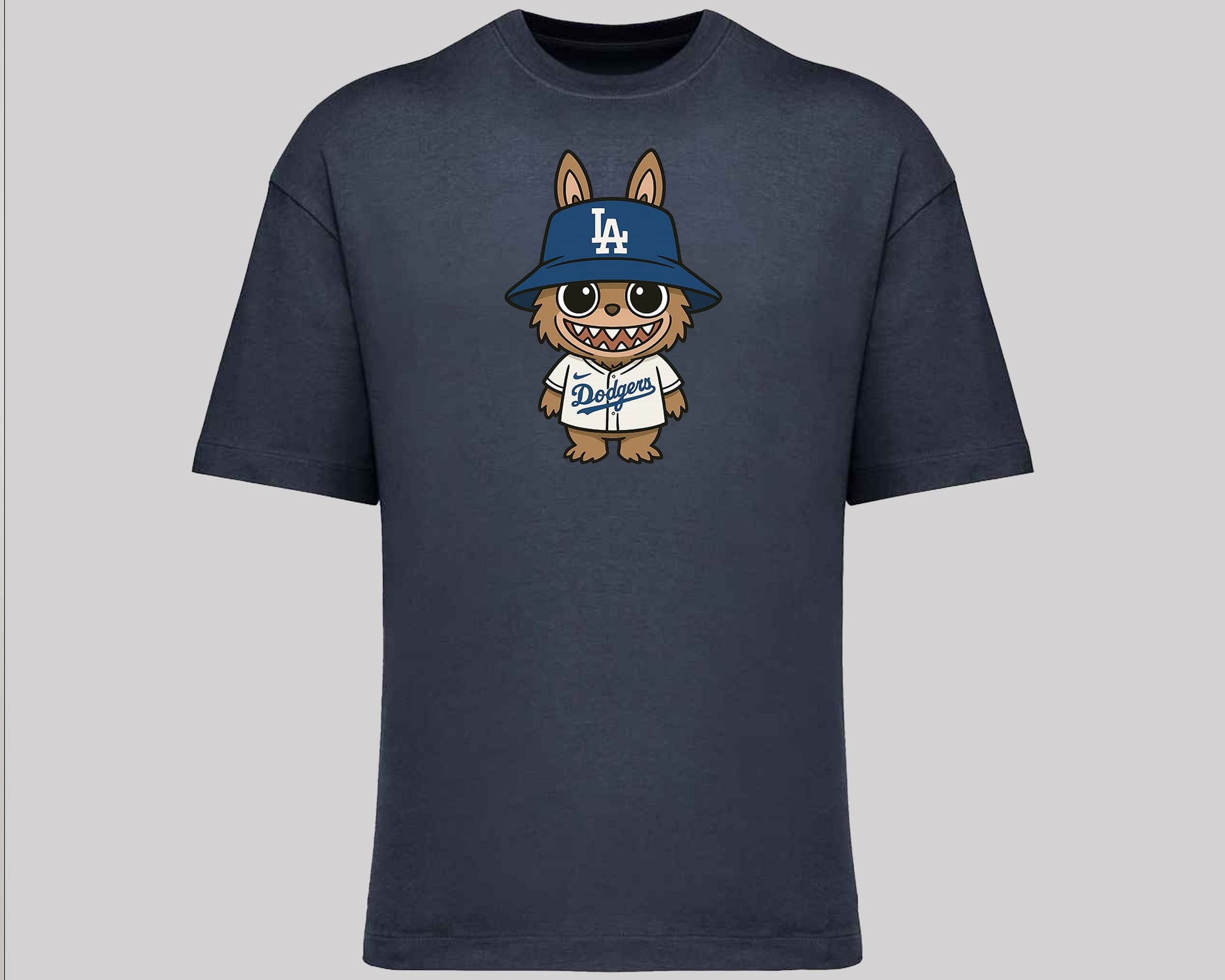 Labubu Oversized T-Shirt, Cute Anime Graphic Tee for Men & Women 100% Organic Cotton Streetwear Style M8408