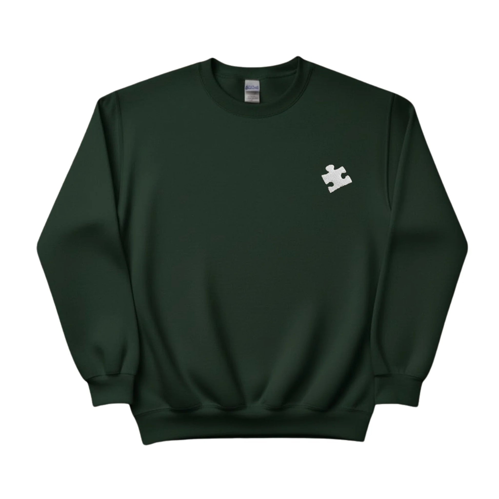 Heart Puzzle Sketch Embroidery SweatShirt - EWB103