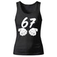 Unique Brushstroke Number 67 Graphic Print Ladies Tank Top