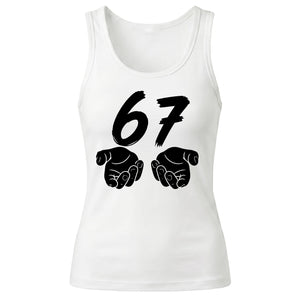 Unique Brushstroke Number 67 Graphic Print Ladies Tank Top