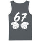 Unique Brushstroke Number 67 Graphic Print Men Tank Top