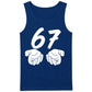 Unique Brushstroke Number 67 Graphic Print Men Tank Top