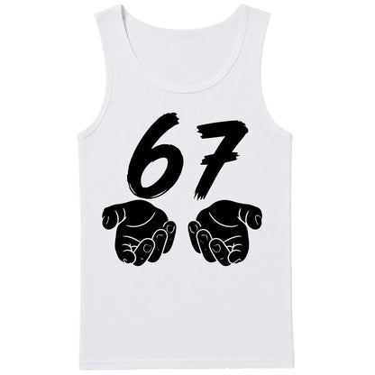Unique Brushstroke Number 67 Graphic Print Men Tank Top