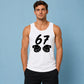 Unique Brushstroke Number 67 Graphic Print Men Tank Top