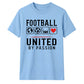 United Love Heart football tournament unisex t-shirt