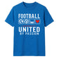United Love Heart football tournament unisex t-shirt