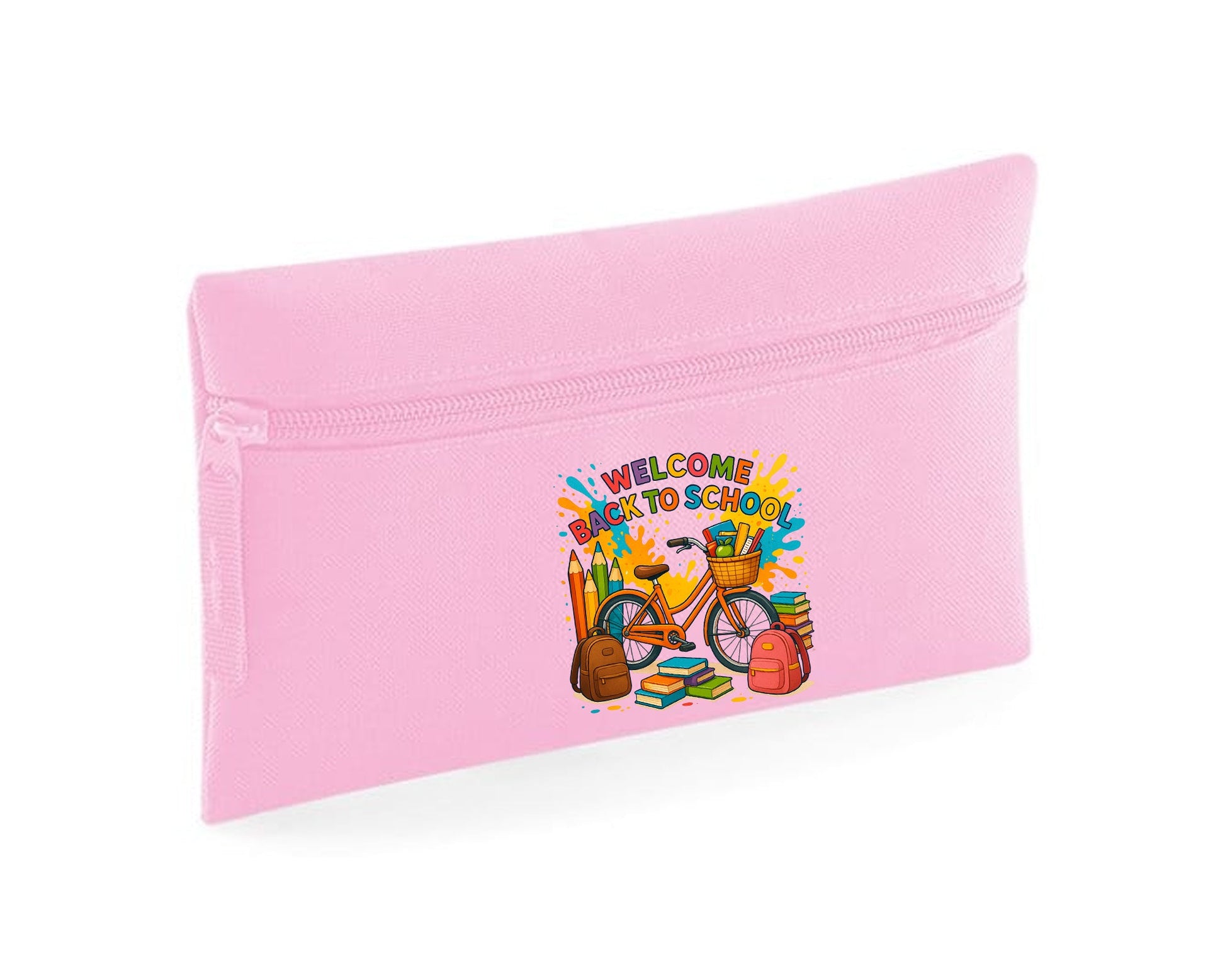 Welcome Back To School Pencil Case, Zippered, Durable & Cute, To Keep School Supplies Organized M8484