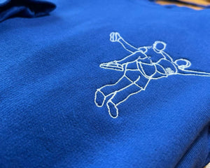 Custom Photo Embroidered Hoodie, Personalised Family Matching Sketch from Photo Unisex Jumper, 1st Anniversary Special Date Initial Sweater