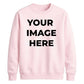 Upload custom photo placement comfy top gift unisex sweatshirt