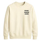 Upload custom photo placement comfy top gift unisex sweatshirt