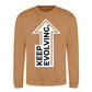 Upward Keep Evolving Arrow Slogan Unisex Sweatshirt