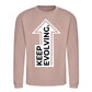Upward Keep Evolving Arrow Slogan Unisex Sweatshirt