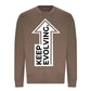 Upward Keep Evolving Arrow Slogan Unisex Sweatshirt