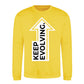 Upward Keep Evolving Arrow Slogan Unisex Sweatshirt