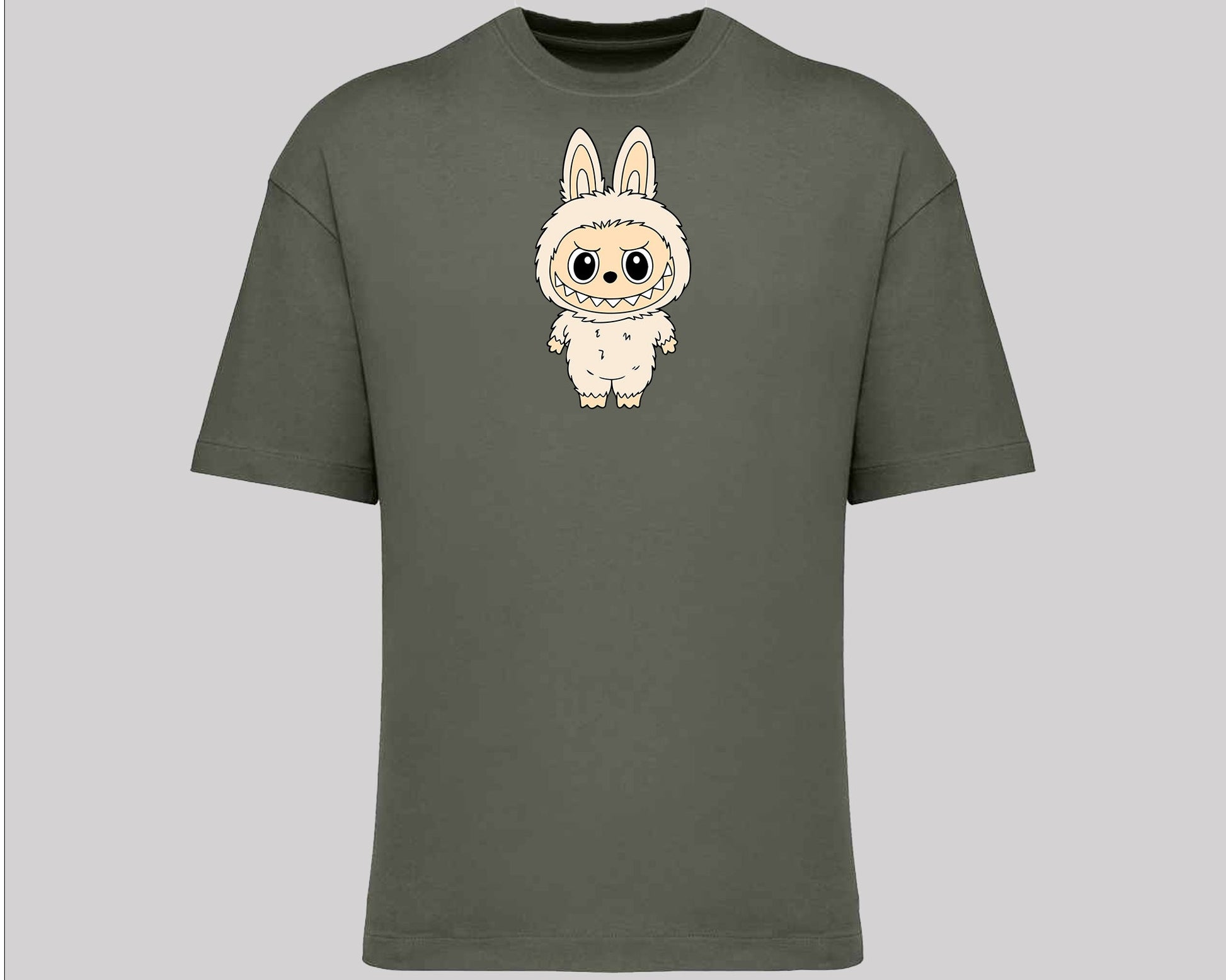 Labubu Oversized T-Shirt, Cute Streetwear Tee for Men & Women, 100% Organic Cotton Labubu Graphic Tee M8424