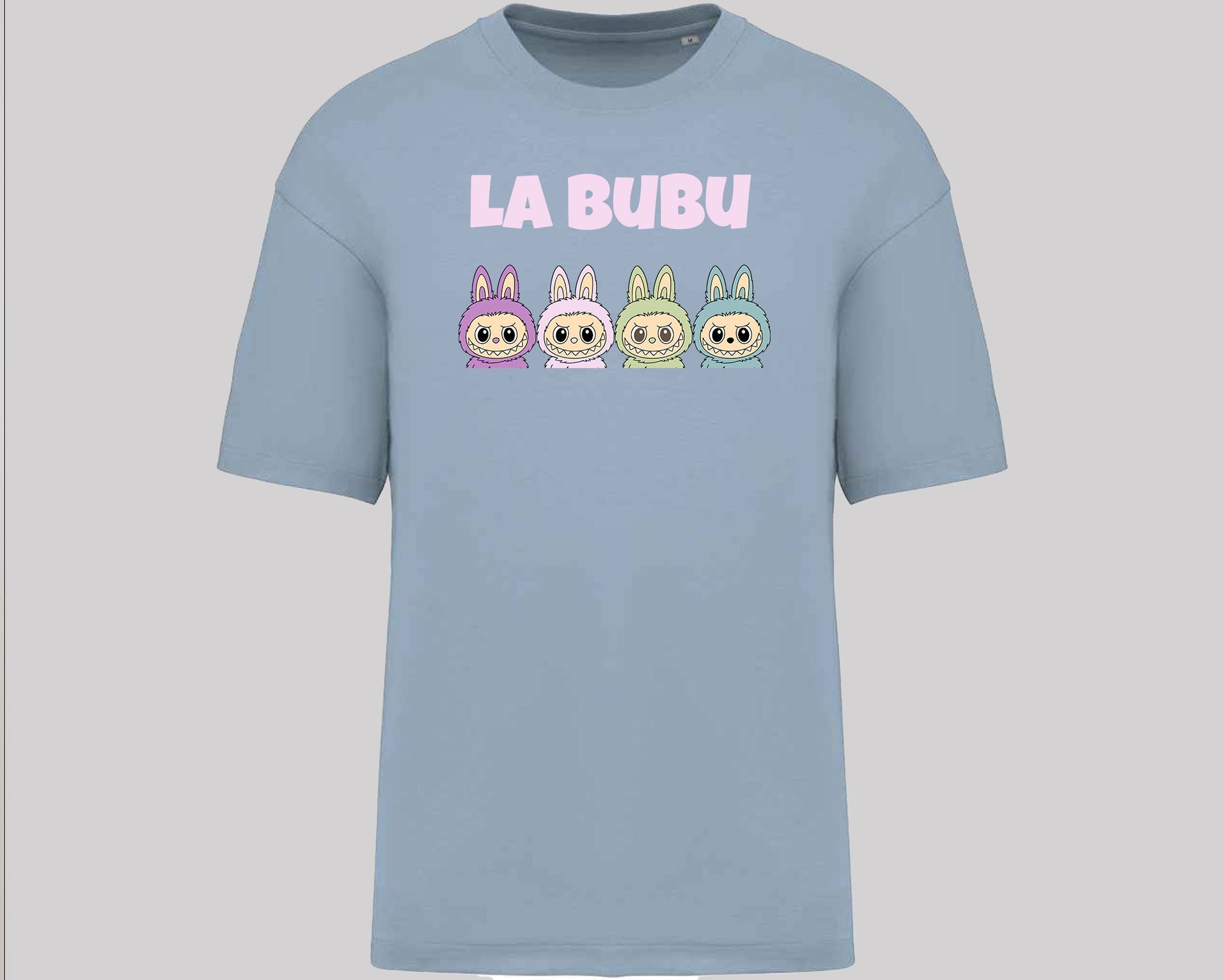 Labubu Graphic Oversize T-Shirt, Cool And Funny Cartoon Printed Tee, 100% Organic Cotton Gift For Men & Women M8427