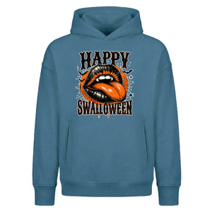Vampire fangs and lips graphic Halloween Oversized Hoodie