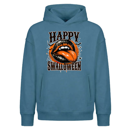 Vampire fangs and lips graphic Halloween Oversized Hoodie